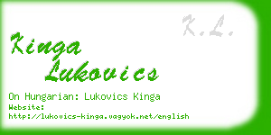 kinga lukovics business card